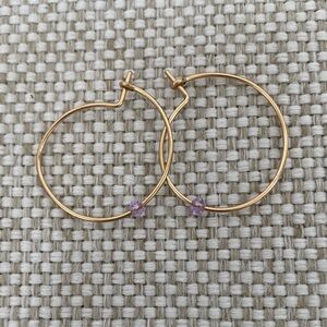 Abacus Row Sprinkle Earrings with lavender bead